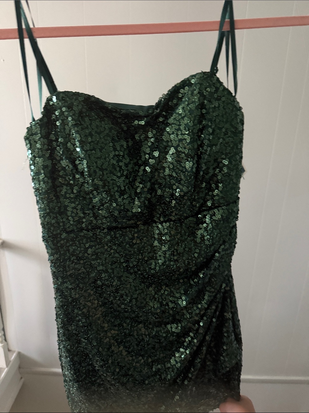 Emerald Green Sequin Party Dress